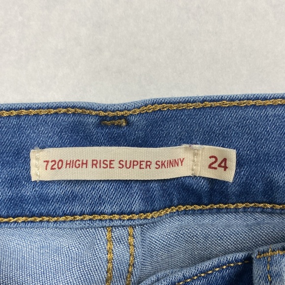 Women’s Levi’s brand Hi-Rise Super Stretch Skinny 720 Jegging denim Jeans Size24 - Picture 4 of 6
